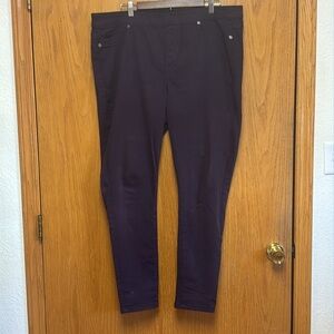 Maurices slip on purple pant stretchy waist band no zipper or buttons size 20R